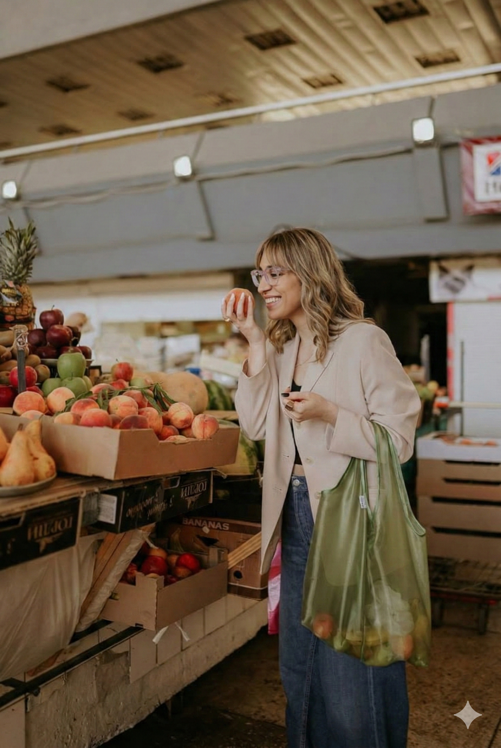 Selección de frutas en el mercado